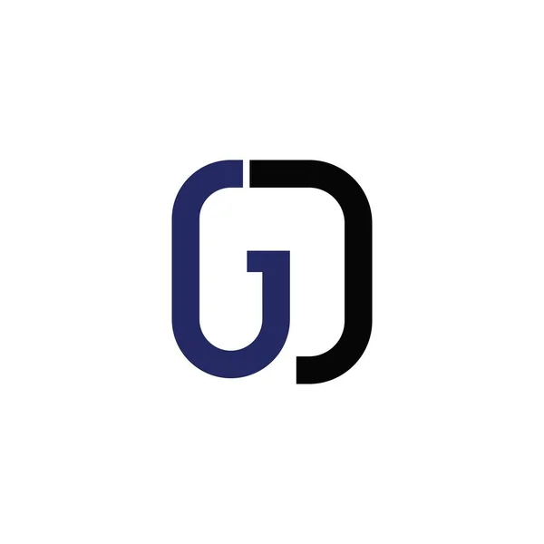 Ursprunglig formgivningsmall för bokstäver gd eller dg logotyp — Stock vektor