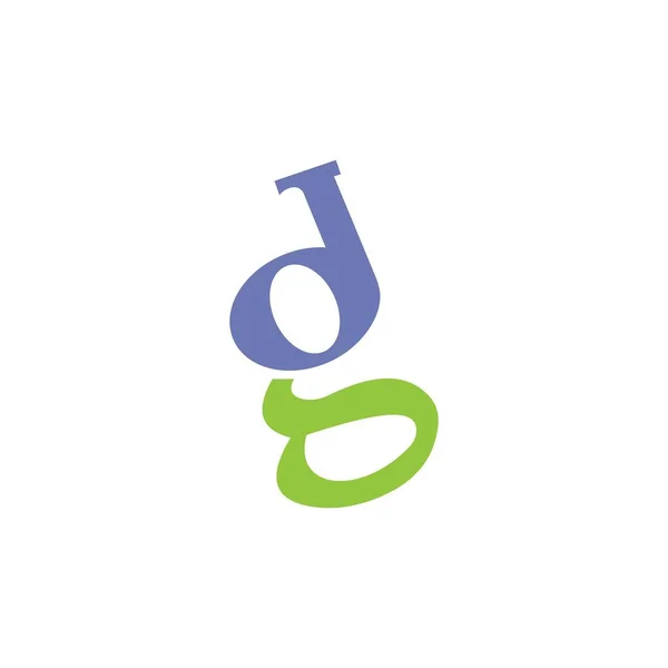 İlk harf gd veya dg logo vektör tasarım şablonu