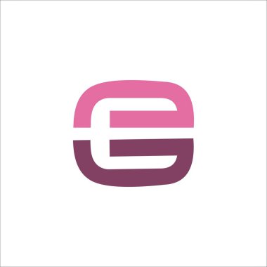 Başlangıç harfi ge veya örnek logo tasarım şablonu