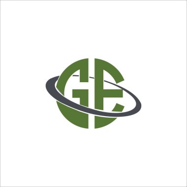 Başlangıç harfi ge veya örnek logo tasarım şablonu