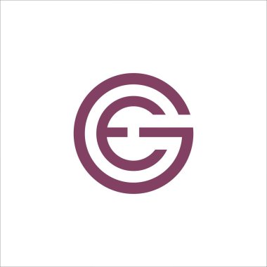 Başlangıç harfi ge veya örnek logo tasarım şablonu