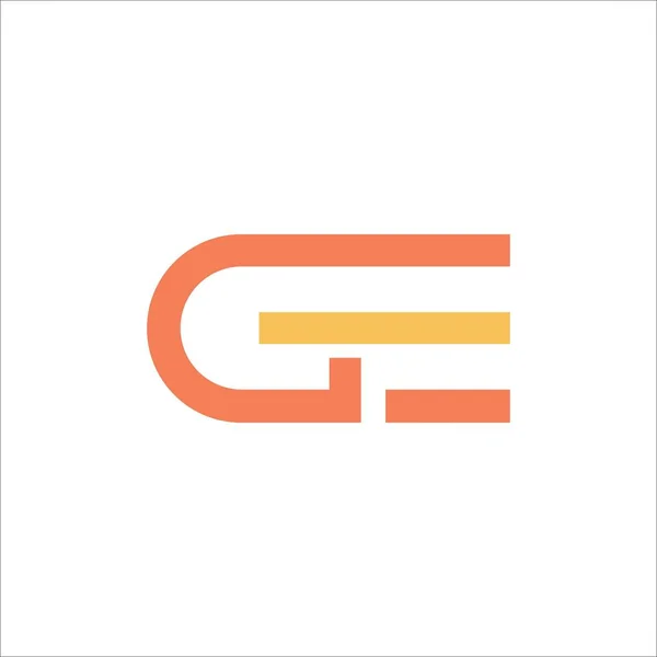 Lettre initiale ge ou par exemple modèle de conception de logo — Image vectorielle