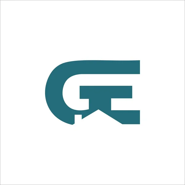Initial letter ge or eg logo design template — Stock Vector