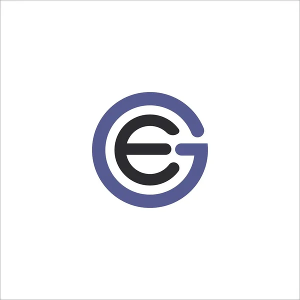Plantilla inicial de diseño de la letra ge o eg logo — Archivo Imágenes Vectoriales