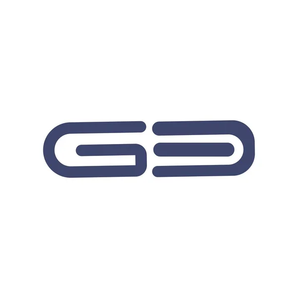 Anfangsbuchstabe ge oder zB Logo-Design-Vorlage — Stockvektor