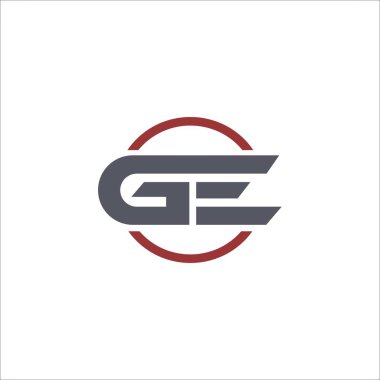Başlangıç harfi ge veya örnek logo tasarım şablonu