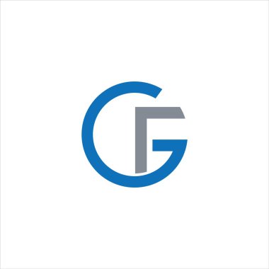 İlk harf gf veya fg logo vektör tasarım şablonu