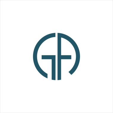İlk harf gf veya fg logo vektör tasarım şablonu