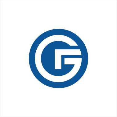 İlk harf gf veya fg logo vektör tasarım şablonu