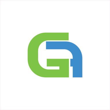 İlk harf gf veya fg logo vektör tasarım şablonu