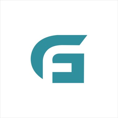 İlk harf gf veya fg logo vektör tasarım şablonu