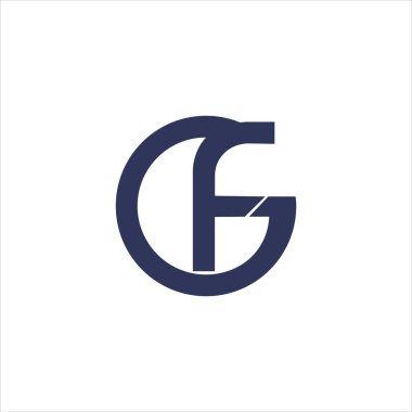 İlk harf gf veya fg logo vektör tasarım şablonu