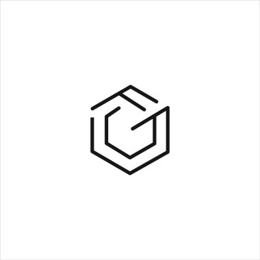 İlk harf gf veya fg logo vektör tasarım şablonu