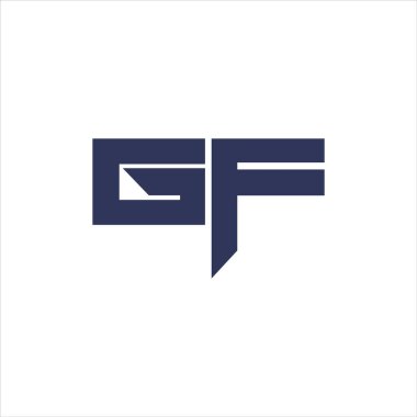 İlk harf gf veya fg logo vektör tasarım şablonu