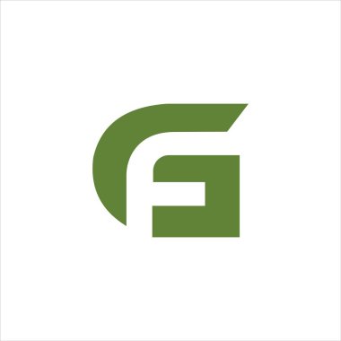 İlk harf gf veya fg logo vektör tasarım şablonu