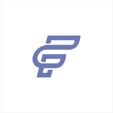 İlk harf gf veya fg logo vektör tasarım şablonu