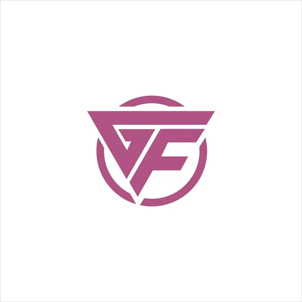 Plantilla de diseño de vectores de logotipo gf o fg inicial — Archivo Imágenes Vectoriales