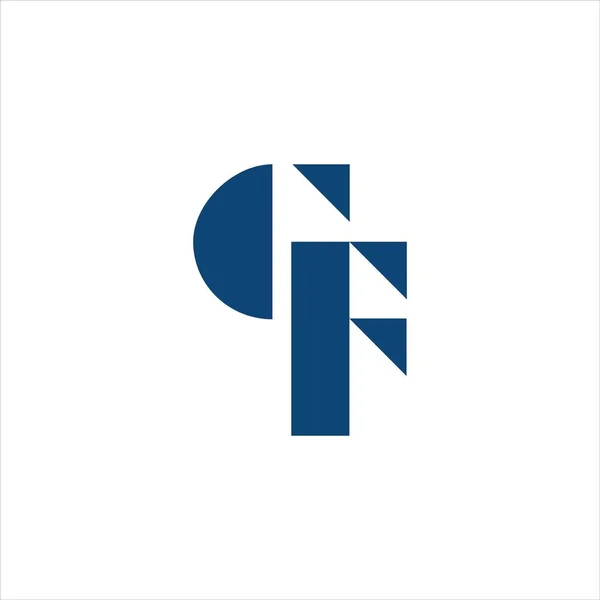 Initial letter gf or fg logo vector design template — 스톡 벡터