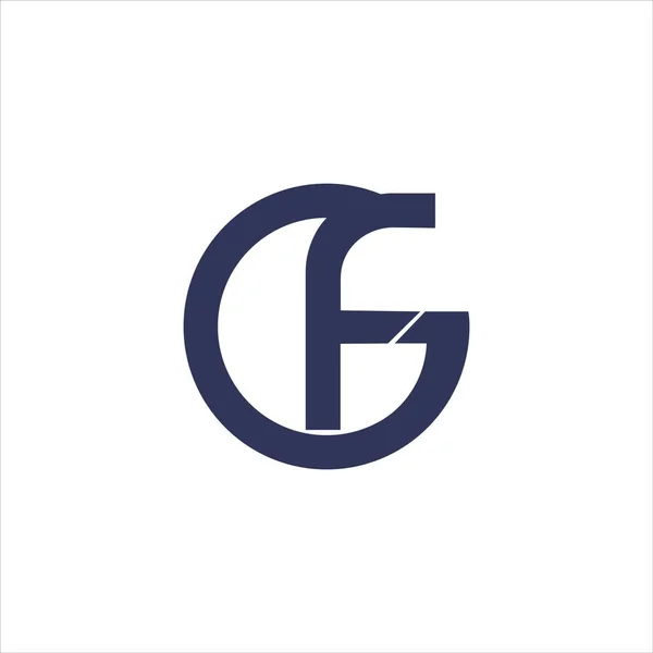 Initial letter gf or fg logo vector design template — 스톡 벡터