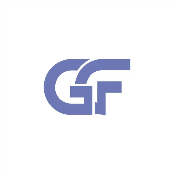 Начальный шаблон логотипа gf или fg — стоковый вектор