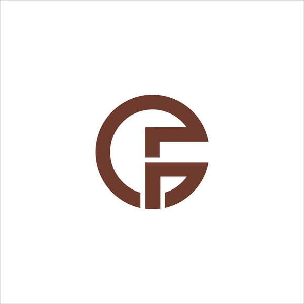 Початкова літера gf або fg логотип векторний шаблон дизайну — стоковий вектор