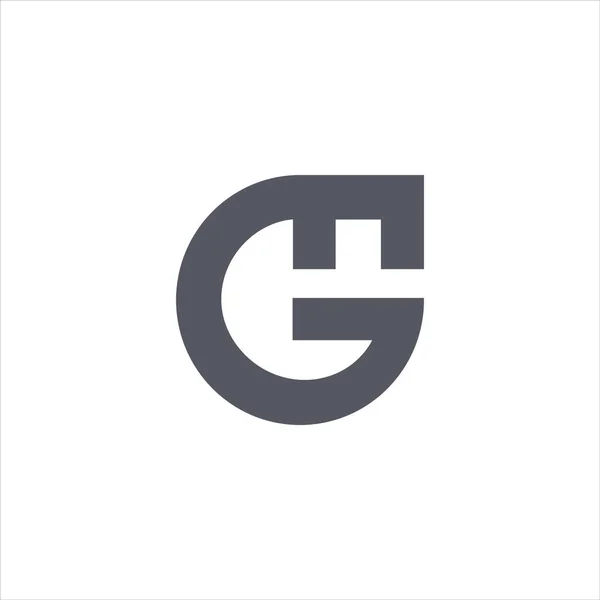 Ursprunglig formgivningsmall för bokstäver gf eller fg logo — Stock vektor