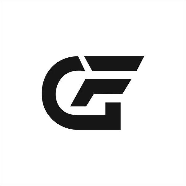 İlk harf gf veya fg logo vektör tasarım şablonu — Stok Vektör