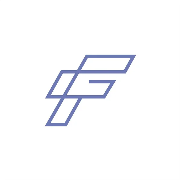 Ursprunglig formgivningsmall för bokstäver gf eller fg logo — Stock vektor