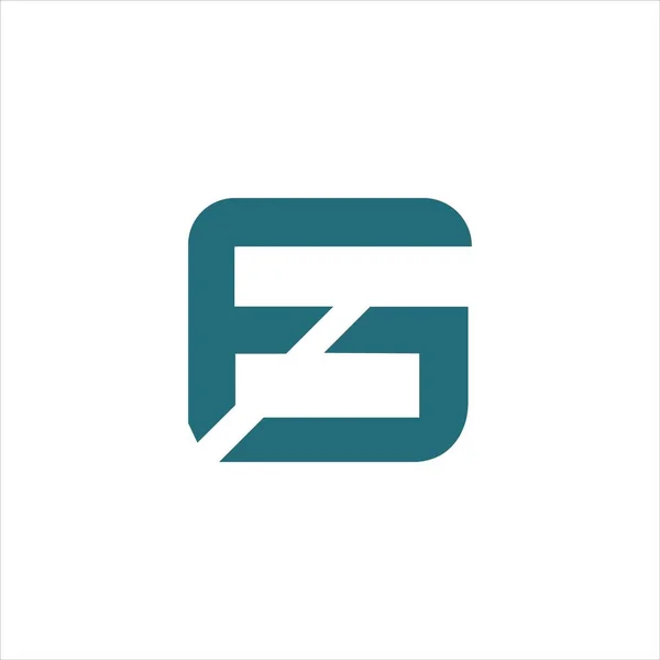 Αρχικό πρότυπο σχεδίασης διανύσματος λογότυπου gf ή fg — Διανυσματικό Αρχείο