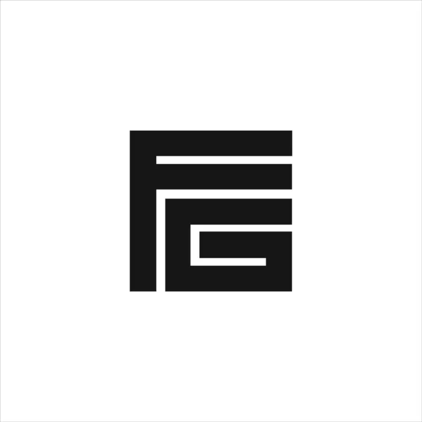 Lettre initiale gf ou fg logo vectoriel modèle de conception — Image vectorielle