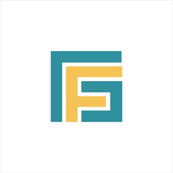 初始字母gf或fg标识向量设计模板 — 图库矢量图片
