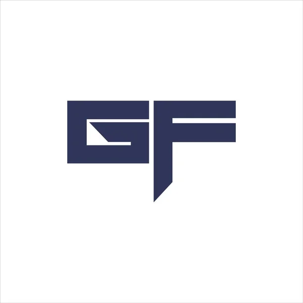 Initial letter gf or fg logo vector design template — 스톡 벡터