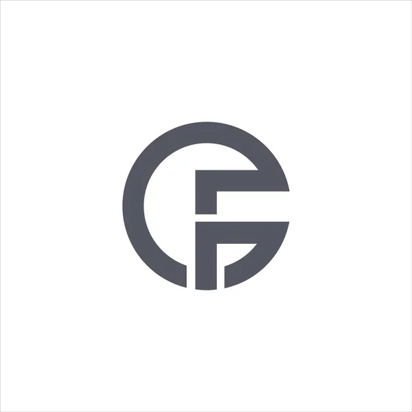 Modelo de desenho vetorial inicial da letra gf ou fg logo — Vetor de Stock