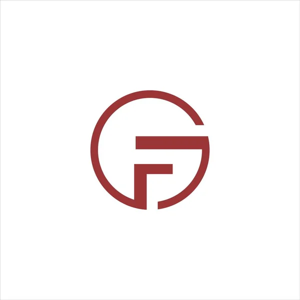 Modelo de desenho vetorial inicial da letra gf ou fg logo —  Vetores de Stock