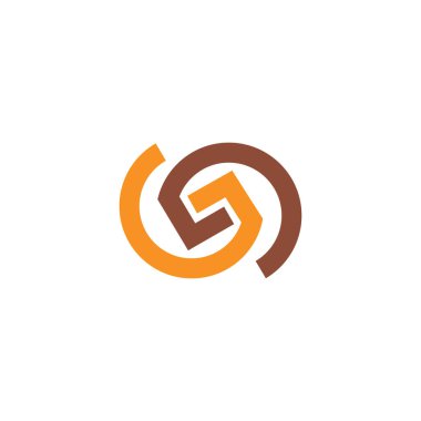 İlk harf gg logo tasarım şablonu