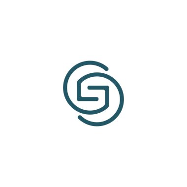 İlk harf gg logo tasarım şablonu