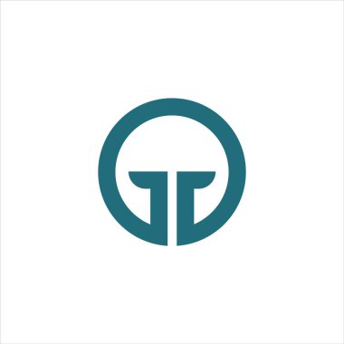 İlk harf gg logo tasarım şablonu