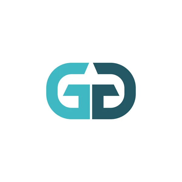Modelo de design de logotipo gg carta inicial —  Vetores de Stock