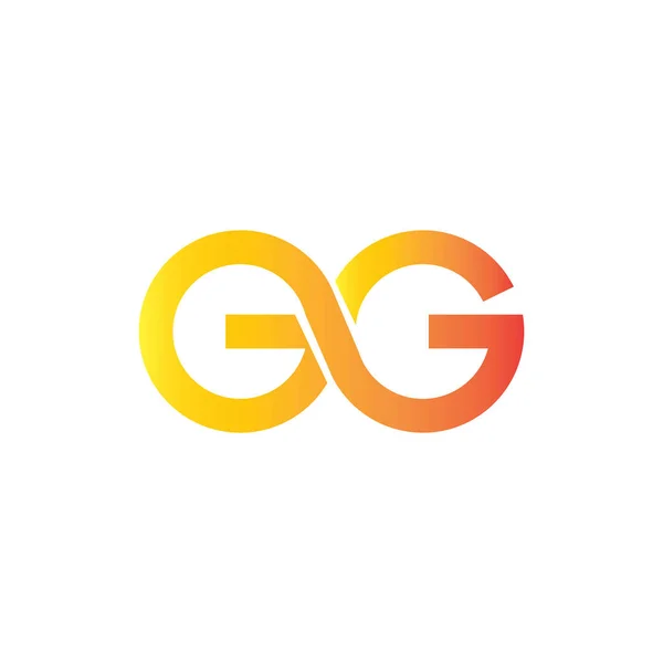 İlk harf gg logo tasarım şablonu — Stok Vektör