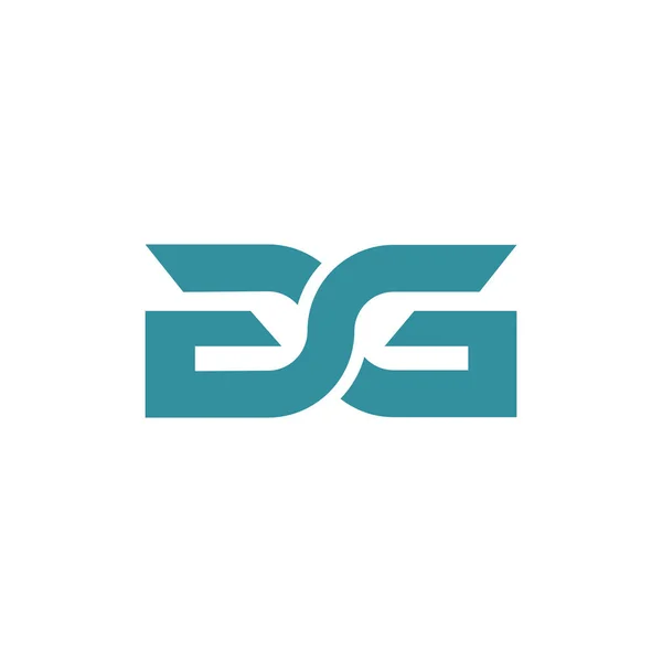 Πρότυπο σχεδίασης λογότυπου της αρχικής επιστολής gg — Διανυσματικό Αρχείο