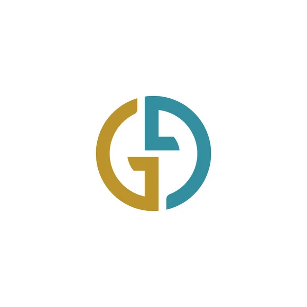 Plantilla inicial de diseño de logotipo gg — Archivo Imágenes Vectoriales