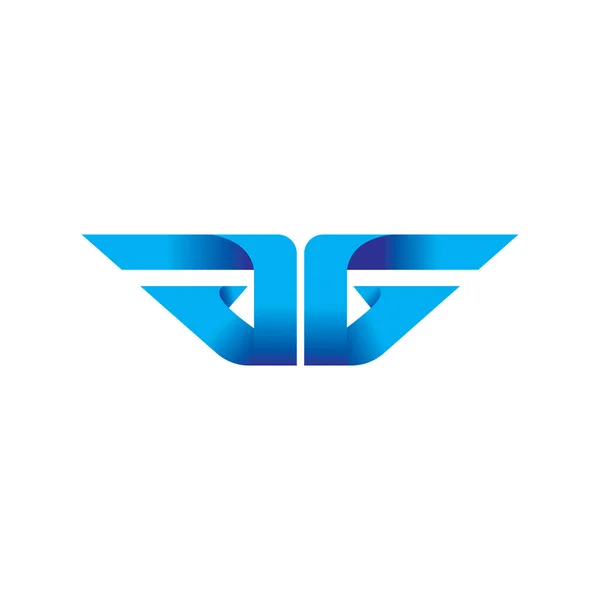 Initial letter gg logo design template — Stock Vector