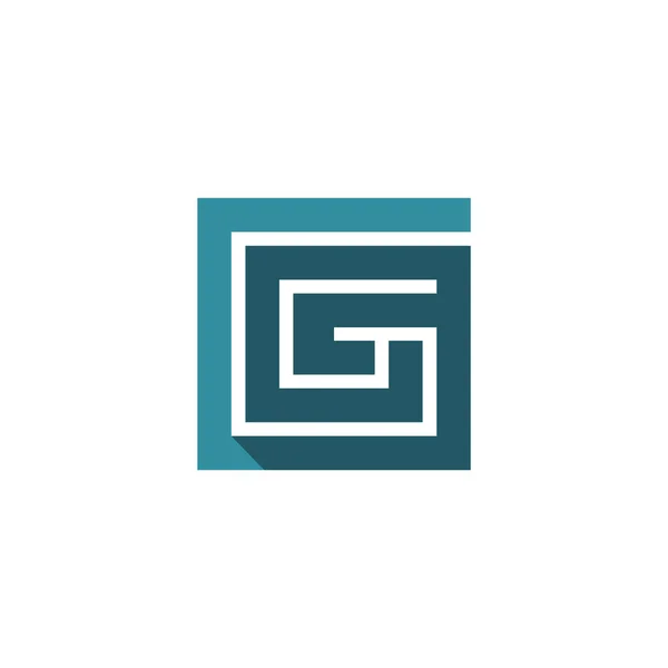 Initiële letter gg logo ontwerp template — Stockvector