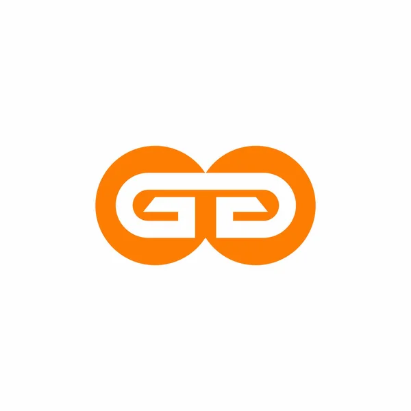 Plantilla inicial de diseño de logotipo gg — Vector de stock