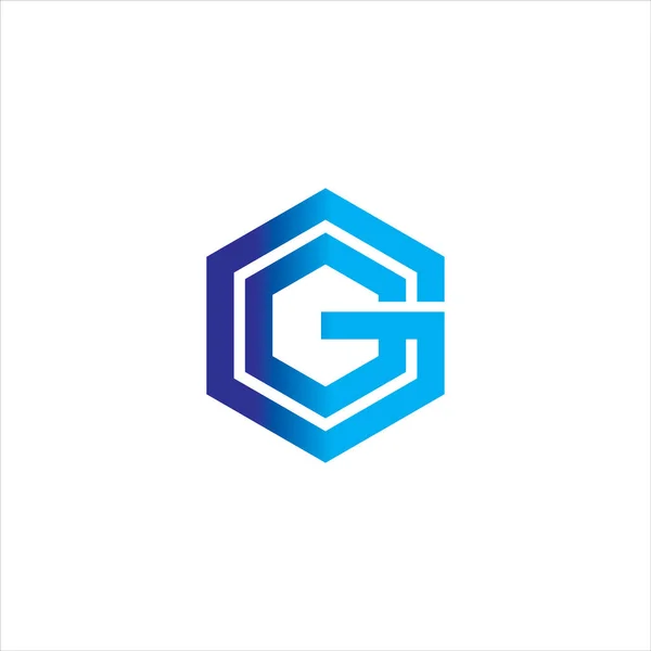 Initiële letter gg logo ontwerp template — Stockvector