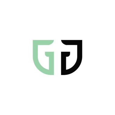 İlk harf gg logo tasarım şablonu