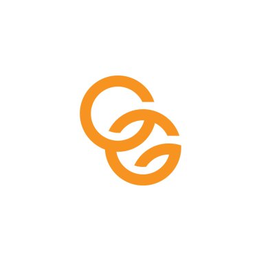 İlk harf gg logo tasarım şablonu