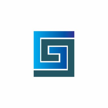 İlk harf gg logo tasarım şablonu