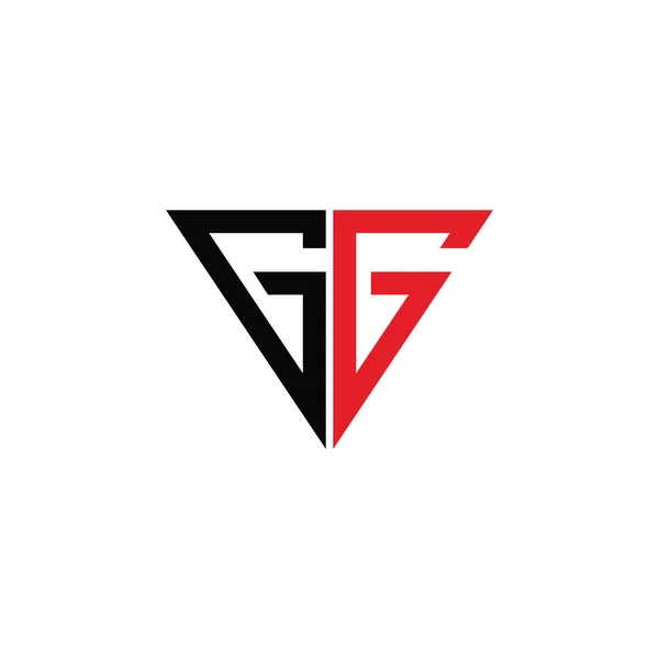 Initial letter gg logo design template — 스톡 벡터