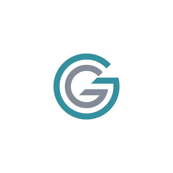 Initiële letter gg logo ontwerp template — Stockvector